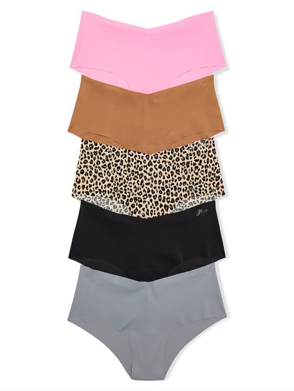 Victoria's Secret PINK 5-Pack No-Show Cheeky Panties- L